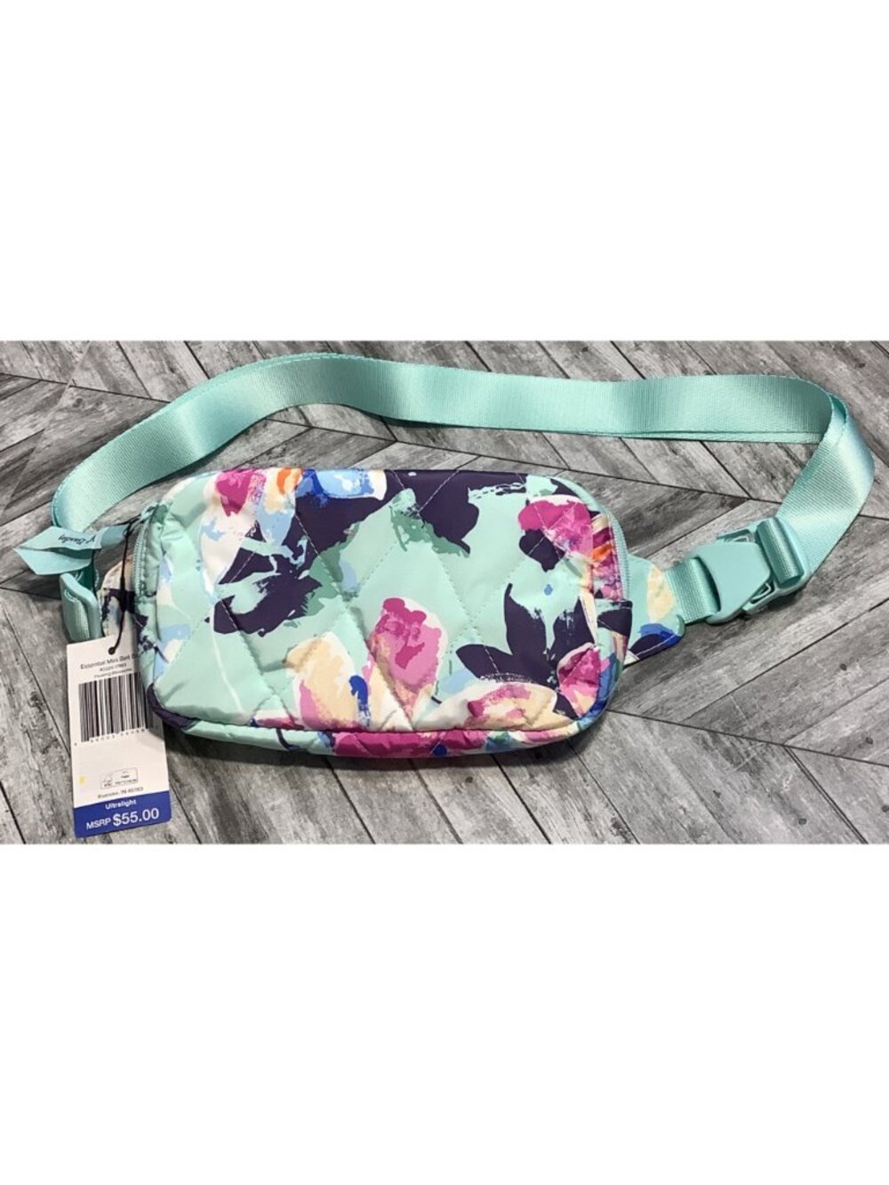 Vera Bradley Essential Mini Belt Bag Floating Blossoms Floral Spring Fannypack - Picture 2 of 6